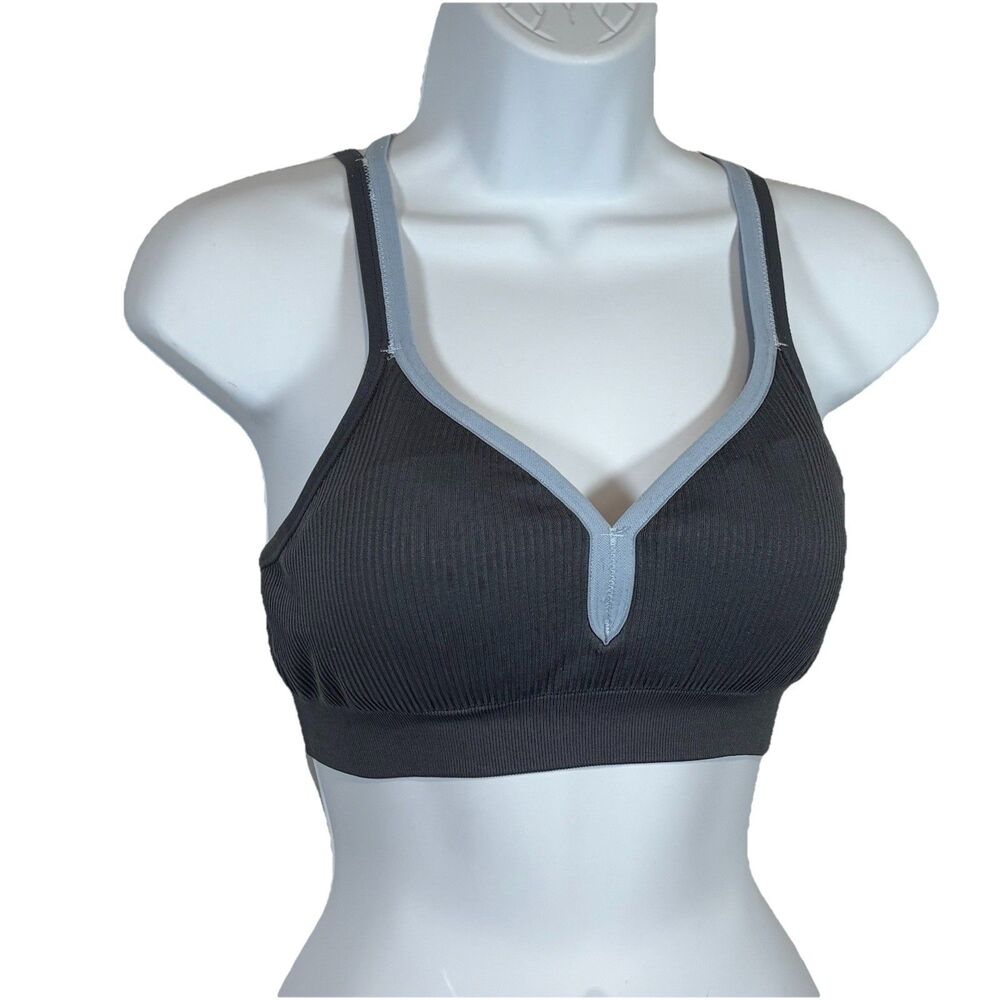 C9 Champion S‎ Sports Bra Seamless Racerback Gray Athletic Support Performance